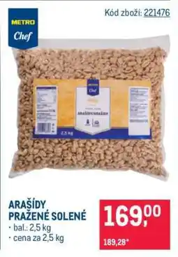 Makro Arašídy pražené solené nabídka
