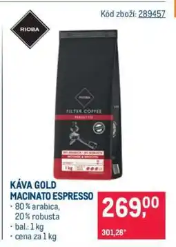 Makro KÁVA GOLD MACINATO ESPRESSO nabídka