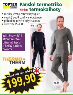 Norma TopTex Pro pánské termotriko nebo termokalhoty nabídka