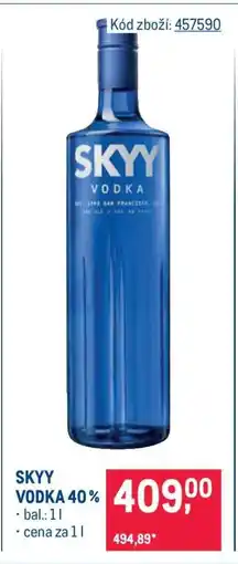 Makro SKYY VODKA 40 % nabídka