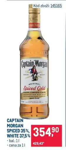 Makro CAPTAIN MORGAN SPICED 35%, WHITE 37,5% nabídka