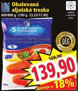 Norma Fjord obalovaná aljašská treska nabídka