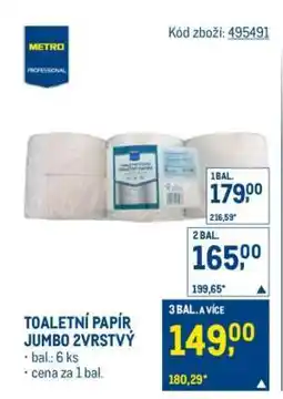 Makro Toaletní papír Jumbo 2vrstvý nabídka