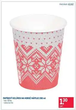 Makro PAPÍROVÝ KELÍMEK NA HORKÉ NÁPOJE 280 ml nabídka