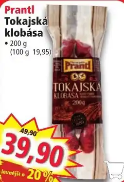 Norma Prantl tokajská klobása nabídka