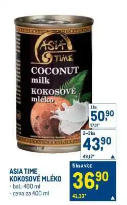 Makro Asia Time Kokosové mléko nabídka