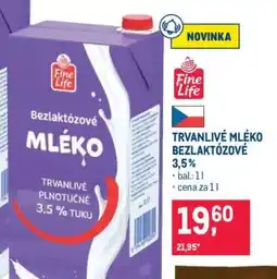 Makro TRVANLIVÉ MLÉKO BEZLAKTÓZOVÉ 3,5% nabídka
