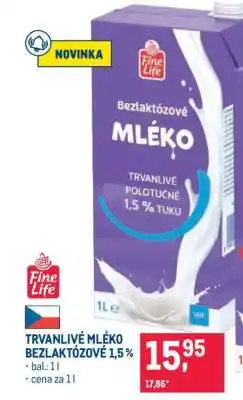 Makro TRVANLIVÉ MLÉKO BEZLAKTÓZOVÉ 1,5 % nabídka