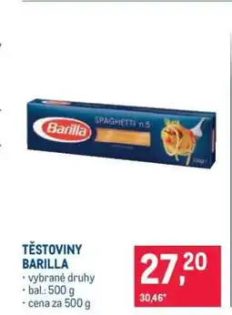 Makro TĚSTOVINY BARILLA nabídka