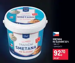 Makro Smetana ke šlehání 33% nabídka
