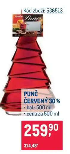 Makro PUNČ ČERVENÝ 30% nabídka