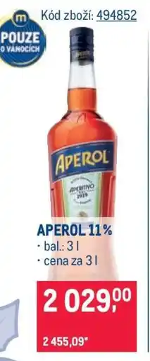 Makro Aperol 11 % nabídka