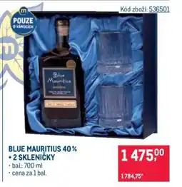 Makro BLUE MAURITIUS 40 % + 2 SKLENIČKY nabídka