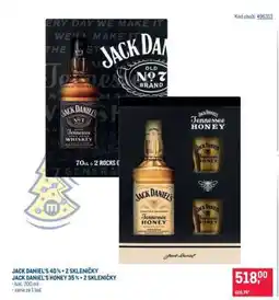 Makro JACK DANIEL'S HONEY 35 % + 2 SKLENIČKY nabídka