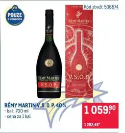 Makro RÉMY MARTIN V.S.O.P. 40 % nabídka