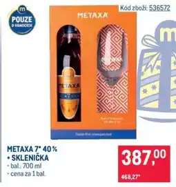 Makro METAXA 7* 40% + SKLENIČKA nabídka