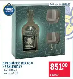 Makro DIPLOMÁTICO REX 40 % + 2 SKLENIČKY nabídka