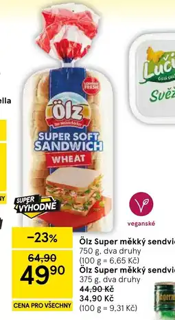Tesco Olz super měkký sendvič nabídka