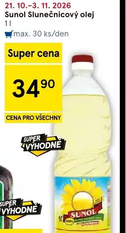 Tesco Sunol Slunečnicový olej nabídka
