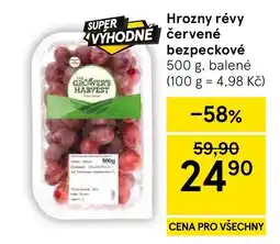 Tesco Growers Harvest hroznové révy červené bezpeckové nabídka