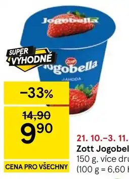 Tesco Zott Jogobella jahoda nabídka