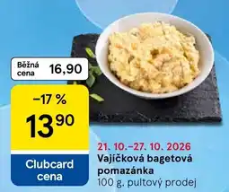 Tesco Vajíčková bagetová pomazánka nabídka