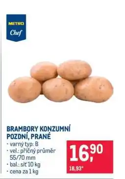 Makro Brambory konzumní pozdní prané nabídka