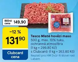 Tesco Tesco Mleté hovězí maso nabídka