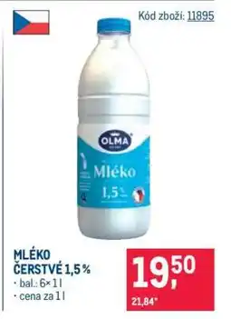 Makro Mléko čerstvé 1,5 % nabídka