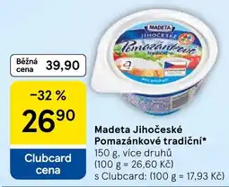 Tesco Madeta Jihoceske Pomazankove tradicni nabídka