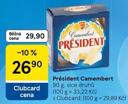 Tesco Président Camembert nabídka