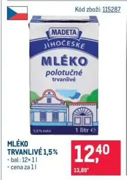 Makro Mléko trvanlivé 1,5 % nabídka