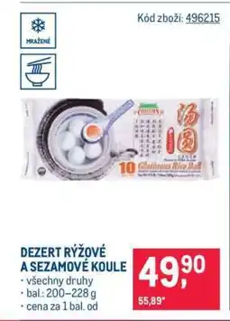 Makro DEZERT RÝŽOVÉ A SEZAMOVÉ KOULE nabídka