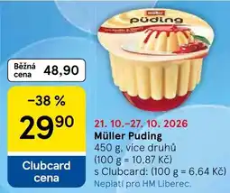 Tesco Müller Puding nabídka