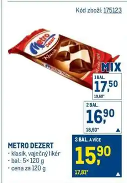 Makro Metro Dezert nabídka