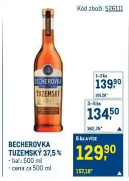 Makro BECHEROVKA TUZEMSKÝ 37,5 % nabídka