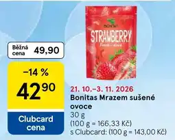 Tesco Bonitas Mrazem sušené ovoce nabídka