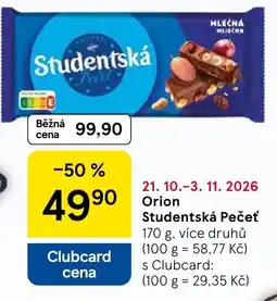 Tesco Orion Studentská Pečeč nabídka