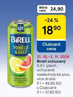 Tesco Birell pomelo & grep nabídka