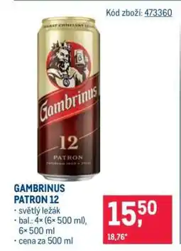 Makro Gambrinus Patron 12 nabídka