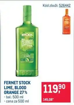 Makro FERNET STOCK LIME, BLOOD ORANGE 27% nabídka