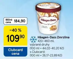 Tesco Häagen-Dazs Zmrzlina nabídka