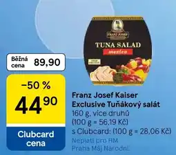 Tesco Franz Josef Kaiser Exclusive Tuňákový salát nabídka