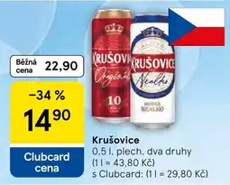 Tesco Krušovice nabídka
