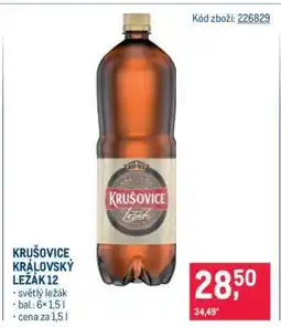 Makro Krušovice Královský ležák 12 nabídka