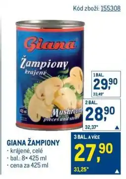 Makro Giana Žampiony nabídka