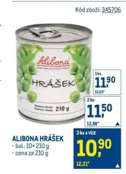Makro ALIBONA Hrášek nabídka
