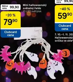 Tesco Mini halloween ský světelný řetěz nabídka