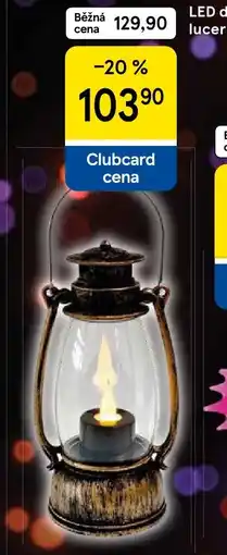 Tesco LED dřevěná lucerna nabídka