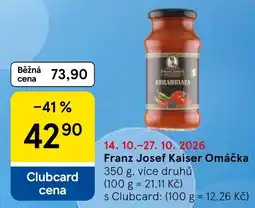 Tesco Franz Josef Kaiser Omáčka nabídka